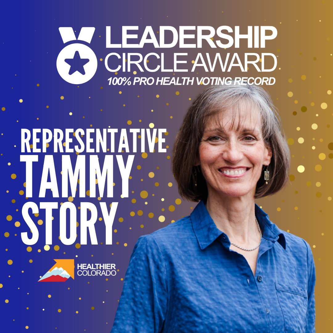 We are honored to present the Leadership Circle Award to <a href="/Story4CO/">Tammy Story</a> for voting on the side of health on each of the 40 bills we took a pro-health position during this 2024 Legislative Session. Congratulations, Rep. Story! #coleg #cohealth #copolitics

Find out how your elected