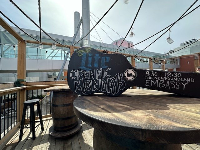 Miller Lite Open Mic Mondays at the pub, with our main man <a href="/hickeycommamike/">Mike Hickey</a>, Starting at 9:30, ALL are welcome to come play, sing, recite a poem, anything! 
Buckets of Millerlite $23.75, lots of belly laughs and good music here at the friendliest little pub in the North Atlantic!