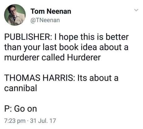 TranquityBase's tweet photo. @xznikii This is my favourite genre of post.
I've been thinking about "Murderer called Hurderer" for years https://t.co/ykT5hLzixu
