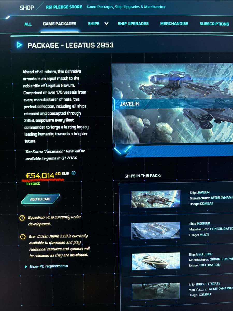 sircarlucho's tweet photo. Es oficial!! A Chris Roberts se le ha ido la pinza del todo!!! 👇🏼 #StarCitizen https://t.co/tf86oghJ0c