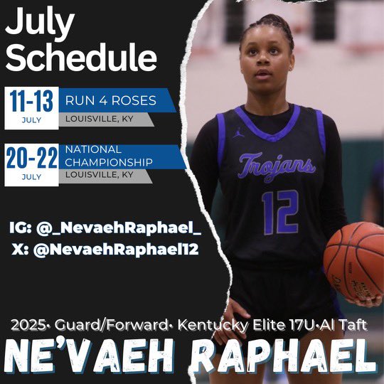 Ne’vaeh Raphael (@nevaehraphael12) on Twitter photo Had a great June now back to AAU ‼️ <a href="/CoachDB_/">Destiny Bramblett M.S.</a> <a href="/NHHS_GirlsHoops/">North Hardin Lady Trojans Girls Basketball</a> <a href="/Filmedbyda54951/">Filmedbydarriustv</a> <a href="/KentuckyEliteB2/">KentuckyEliteBBall</a> Had a great June now back to AAU ‼️ <a href="/CoachDB_/">Destiny Bramblett M.S.</a> <a href="/NHHS_GirlsHoops/">North Hardin Lady Trojans Girls Basketball</a> <a href="/Filmedbyda54951/">Filmedbydarriustv</a> <a href="/KentuckyEliteB2/">KentuckyEliteBBall</a>