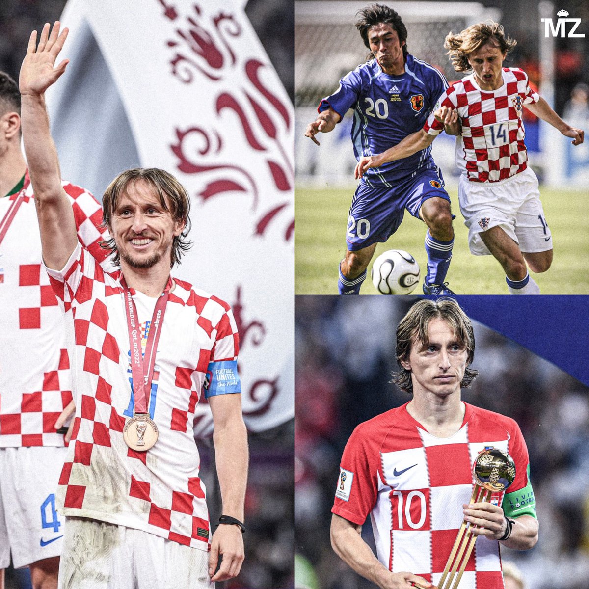 Luka Modrić led Croatia, a country with less than 4 million population to 4 World Cup's and 5 EUROs.

Managed to win the silver &amp; bronze medal in World Cup 2018 &amp; 2022 exceeding all the expectations of his country - rewriting their history in football, making Croatia an