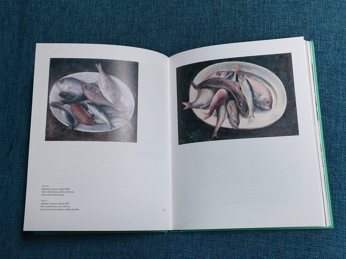 El director del Museo Thyssen de Madrid, Guillermo Solana, nos envía un ejemplar del libro catálogo de la exposición de Rosario de Velasco, que se celebra estos días en la pinacoteca madrileña, y en la que figura como obra destacada el Bodegón con peces, obra de nuestra colección