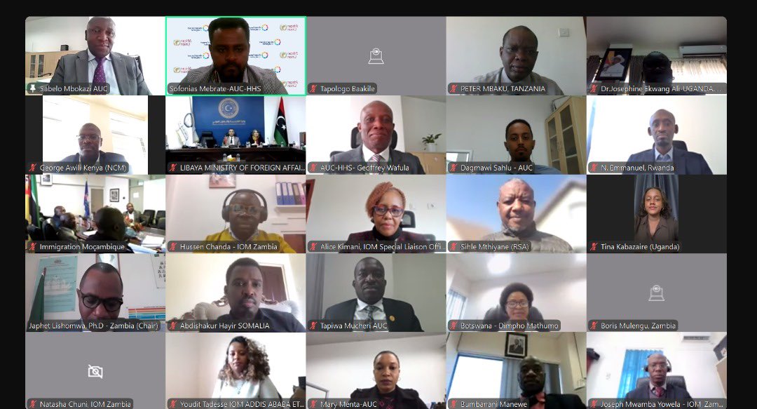 _MbokaziSabelo's tweet photo. #Day1️⃣: After t/opening remarks from Dr Japhet Lishomwa, DG immigration🇿🇲 & Rep. for #STC Chair, @cissemariamam, Director @IOMatAU & #Myself. The mtg discussed t/objectives & priority areas of the #GCM Plan of Action including #DataCollecion, #MigrantProtection, #DecentWork, https://t.co/zXSjqMAJaG