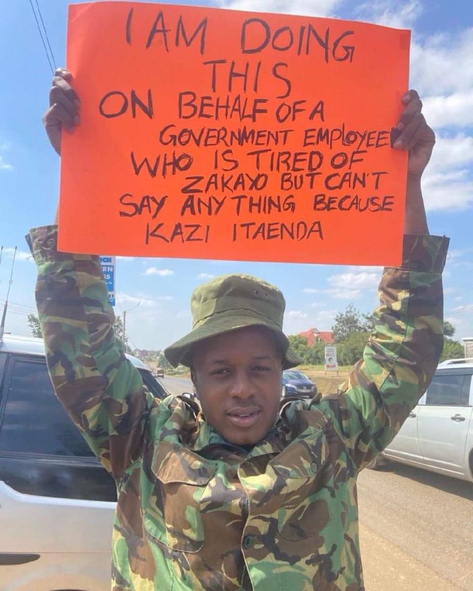 MigunaMiguna's tweet photo. Patriots, comrades, Gen-Z and Millennial revolutionaries, let’s welcome the SURRENDER of all police officers, public employees and other security agents. 

Show up early. Come in your millions. Forward march. No retreat. No surrender.

#OccupyEverywhere. 
#RutoMustFall 
#RutoMustGo 
#ZakayoAtaShuka 
#RevolutionNow #TheRevolutionWillBeTelevised #RejectFinanceBill2024