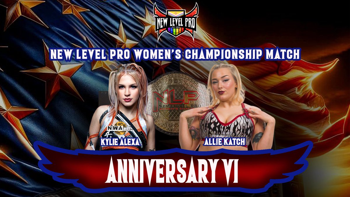 When New Level Pro Wrestling returns to JaxFest for Anniversary VI, NLP Women’s Champion and NWA star Kylie Alexa will defend her championship against the returning Allie Katch!

See pinned post for details.