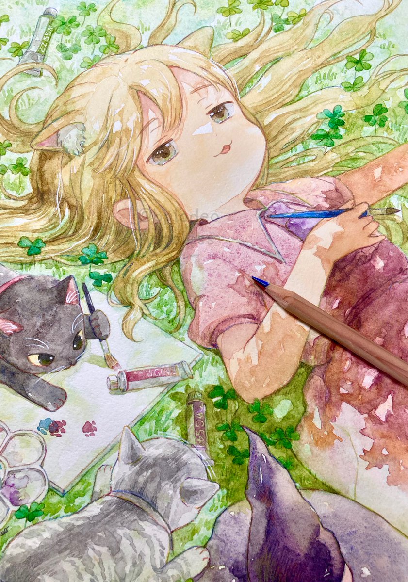 「6/25です!#水彩の魔術師展2 まであと4日!4日?!?!とりあえず2個目ので」|メトレス🎨📢🪖👀のイラスト