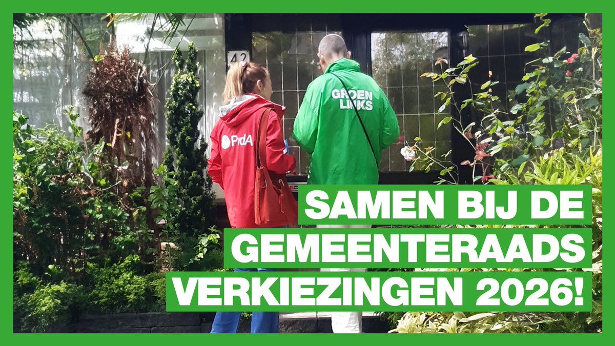 Mooi nieuws: <a href="/GLRijswijk/">GroenLinks Rijswijk</a> en <a href="/PvdaRijswijk/">Pvda Rijswijk 🌹</a> gaan samen bij de gemeenteraadsverkiezingen in 2026! De leden van beide partijen stemden voor samenvoeging van aanduidingen, dus één lijst, één lijstrekker, één programma: een sterk progressief blok. ❤️💚 rijswijk.groenlinks.nl/nieuws/groenli…
