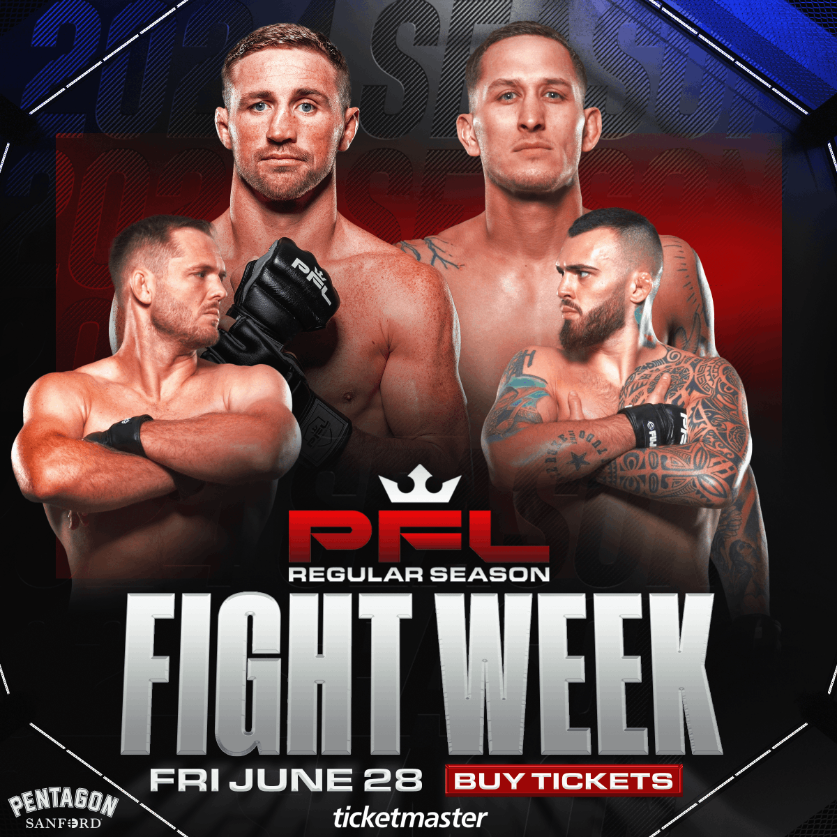 👊 FIGHT WEEK 👊

<a href="/PFLMMA/">PFL</a> heads to the Sanford Pentagon THIS FRIDAY for its South Dakota debut!

💥2022 PFL Featherweight Champion <a href="/BrendanMMA/">Brendan Loughnane</a> vs. <a href="/JTRAINxGANG/">Justin gonzales</a>, main event
💥SD's own <a href="/storleystorm/">Logan Storley</a> vs. <a href="/Pepi_Laureano/">laureano staropoli</a>, co-main event

🎟️: bit.ly/4blicvW

#SanfordSports