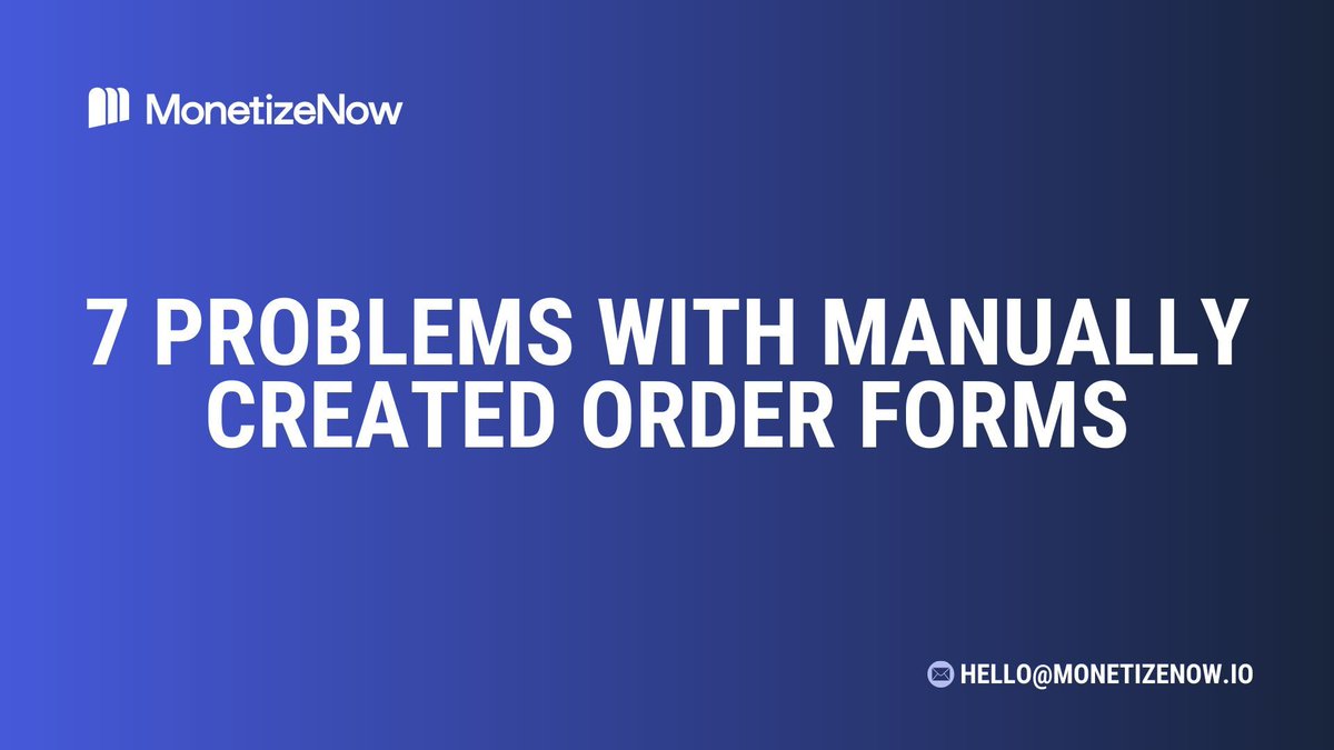 MonetizeNow_B2B's tweet image. Ever struggled with manually created order forms?

You&apos;re not alone! 

Check out our 7 common challenges that could be slowing down your operations and how to overcome them.

buff.ly/4aBLJ3Z 

#MonetizeNow #Innovation #SaaSMonetization #FinancialTech #PaymentSolutions