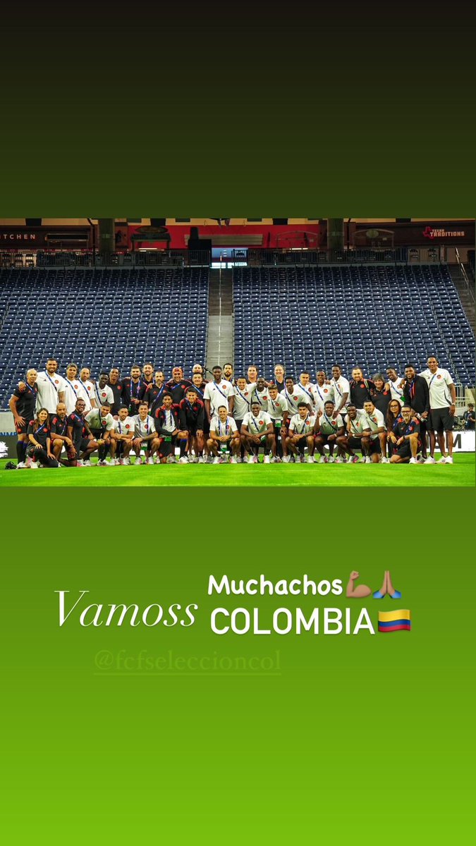 Vamoss COLOMBIA🇨🇴💪🏽🙏🏽
<a href="/FCFSeleccionCol/">Selección Colombia</a>