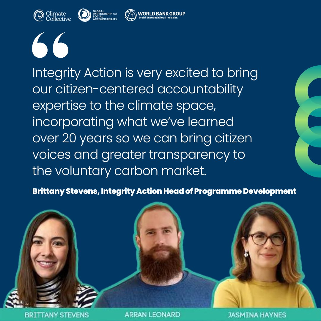 Global Partnership for Social Accountability (@gpsa_org) on Twitter photo .<a href="/Act4Integrity/">Integrity Action</a> is developing a mobile app and web platform to bring citizen-centered accountability to carbon projects.
More on 1st cohort of #GreenAccountability Tech Accelerator: medium.com/@ClimateCollec……
<a href="/clim8collective/">Climate Collective</a>
<a href="/WBG_Inclusion/">World Bank Social Development</a> .<a href="/Act4Integrity/">Integrity Action</a> is developing a mobile app and web platform to bring citizen-centered accountability to carbon projects.
More on 1st cohort of #GreenAccountability Tech Accelerator: medium.com/@ClimateCollec……
<a href="/clim8collective/">Climate Collective</a>
<a href="/WBG_Inclusion/">World Bank Social Development</a>