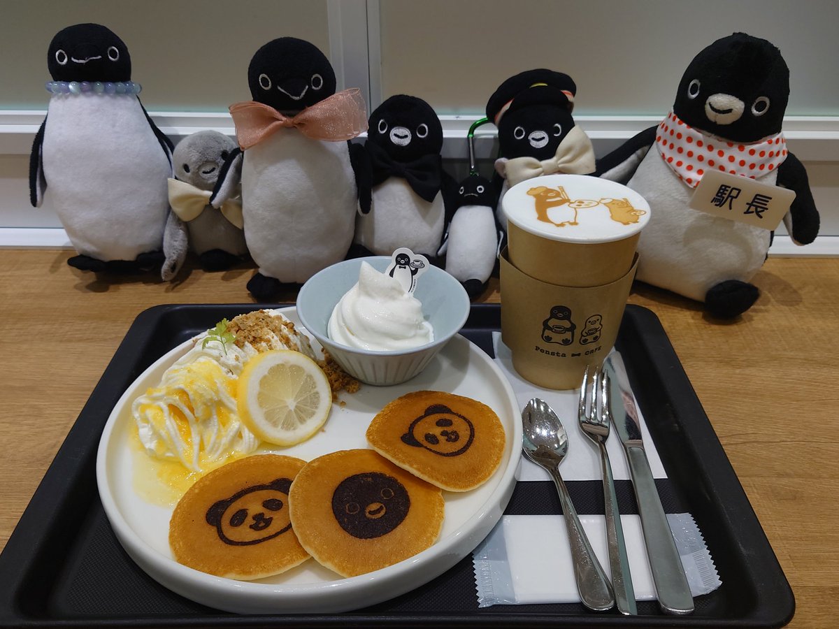 ペンスタカフェ🐧 に来ました！ 「Suicaのペンギンづくしセット」 ペン