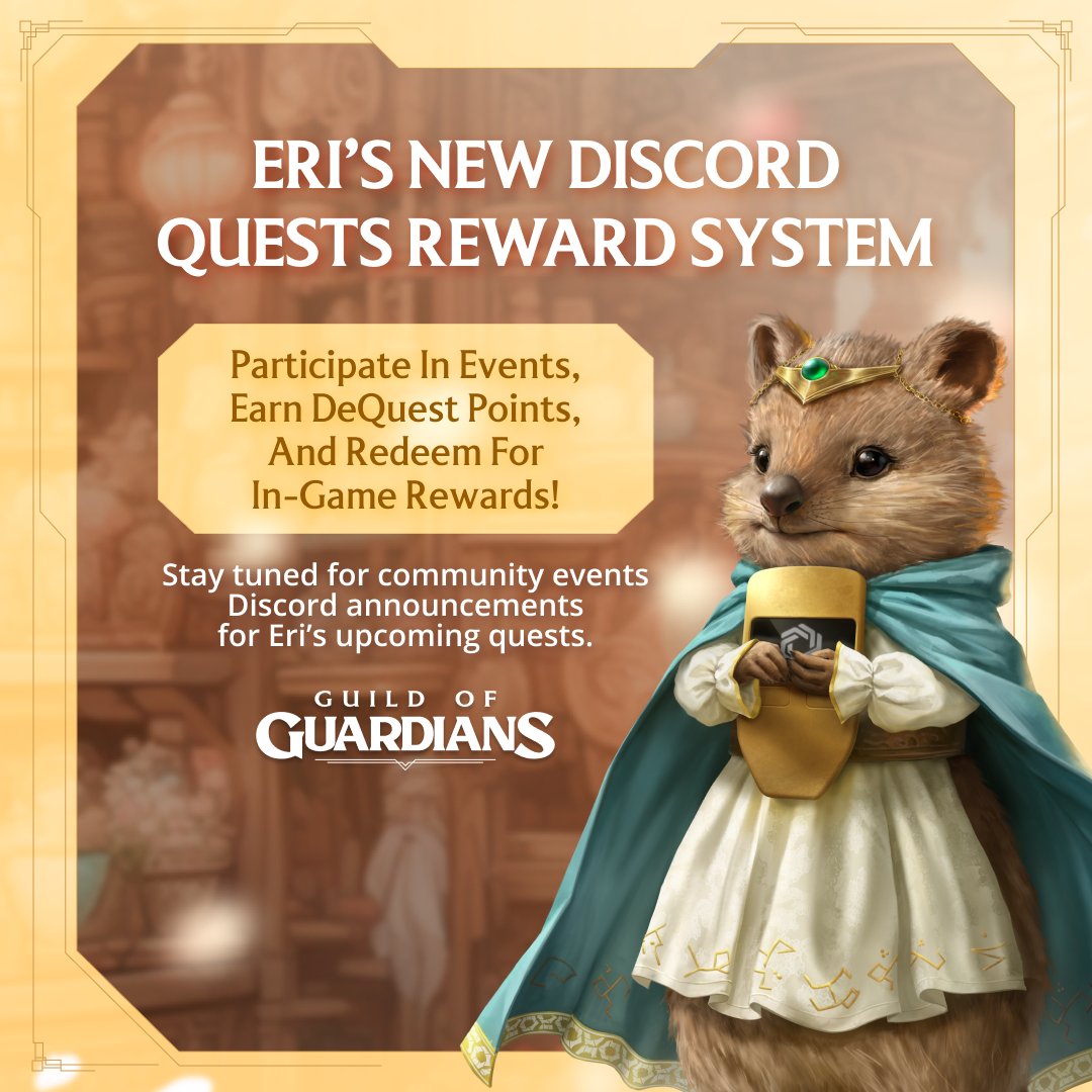 Commanders, we’ve launched a new system to reward your continuous support and participation! 

Introducing DeQuest Points, the dazzling currency of our new rewards system! ✨For more details, check out the full announcement here: discord.com/channels/75130…