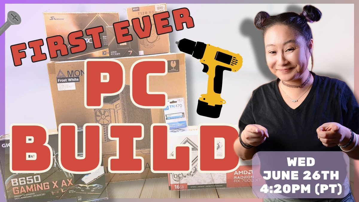 MerdreaStar's tweet photo. AYoO 🔥

It is TIME!! 💻

I Will Be Streaming My First EVER PC BUILD!
https://t.co/YdKJPXD9b9 👀

Will I successfully get it running the first try?
Come watch...

June 26th Wednesday 4:20PM (PT) / 7:30PM (ET) 🔴
________________
#PCMasterRace https://t.co/F3iByxGUQc