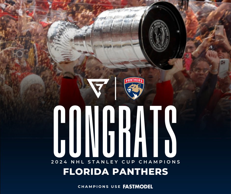 FastModelHockey's tweet image. Congratulations to the @FlaPanthers on winning the Stanley Cup! 🏆

@FastModel is thrilled to celebrate our first NHL champion. #ChampionsUseFastModel