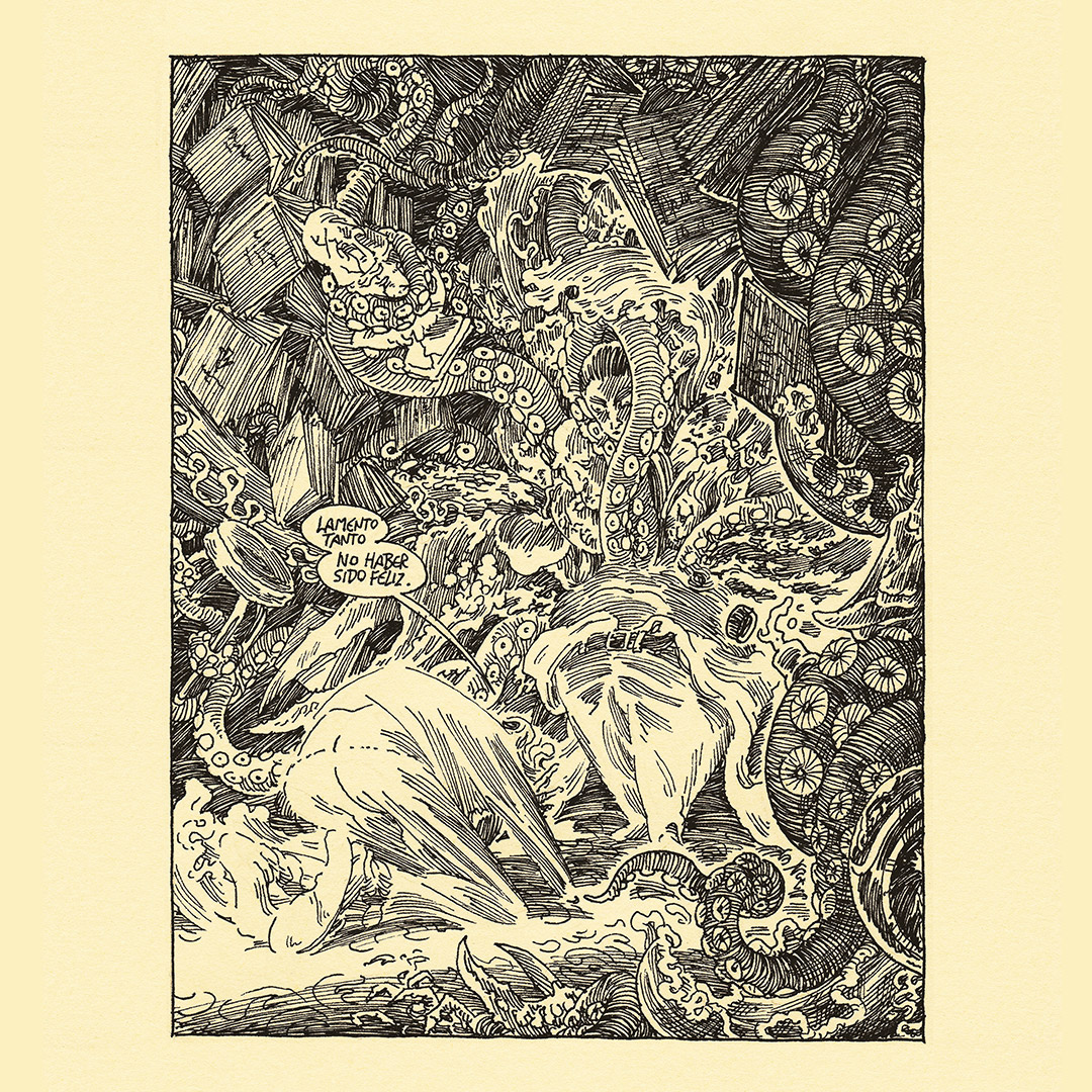 Llegamos a nuestro flamante título. De la mano y la cabeza de este genio que es Carlos Dearmas, traemos su primer obra como autor integral. "Ninguna historia feliz" es una crónica de época con tintes dantescos que no te podés perder.

garzadepapel.com.ar/tienda/ninguna…