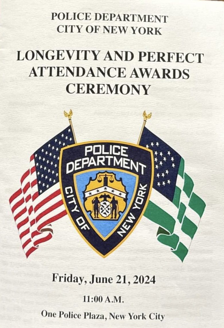 NYPD members were celebrated at a Longevity & Perfect Attendance