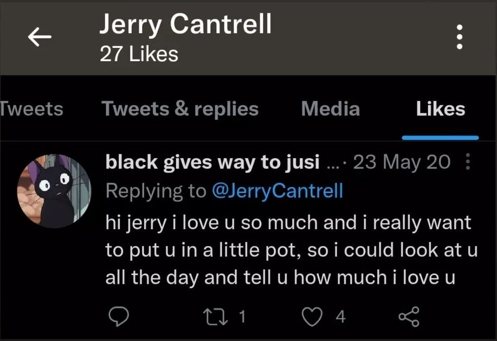 now that viewing likes isnt a thing anymore, heres an ancient screenshot of a tweet jerry liked