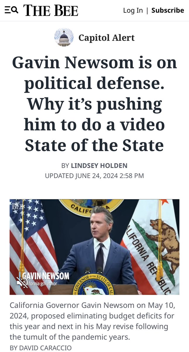 AllenJWilson's tweet photo. The @CAgovernor’s office gets into defensive mode over @GavinNewsom decision to deliver #CASOTS via video tomorrow.
It’s alleged that Newsom will hold a private reception with the Legislature…Does that include Republicans as well? 🤔 #caleg https://t.co/vfd86olWBG