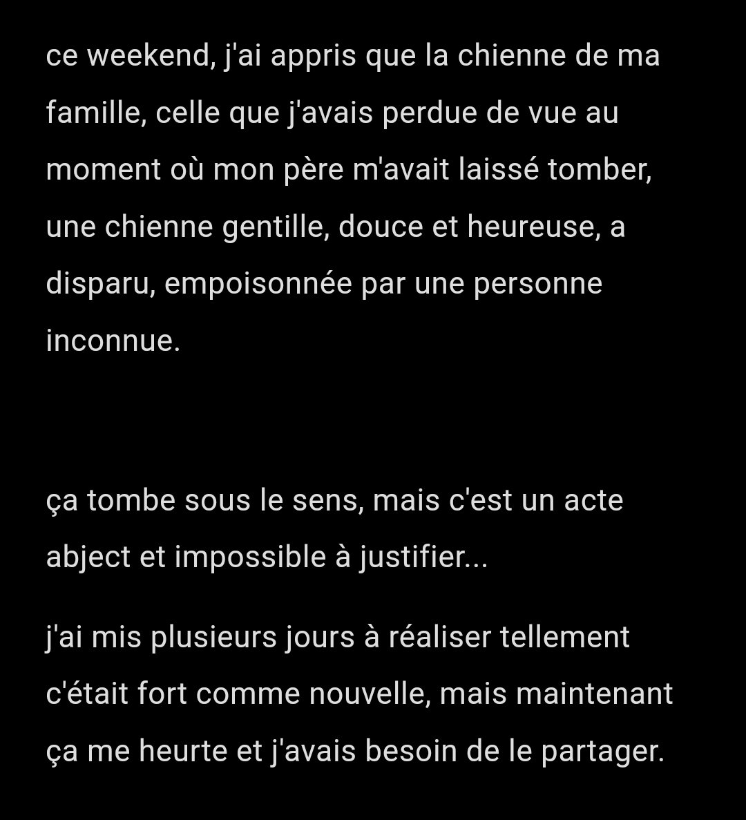 désolé, je sais pas vraiment pourquoi je le partage. j'en ai juste besoin.