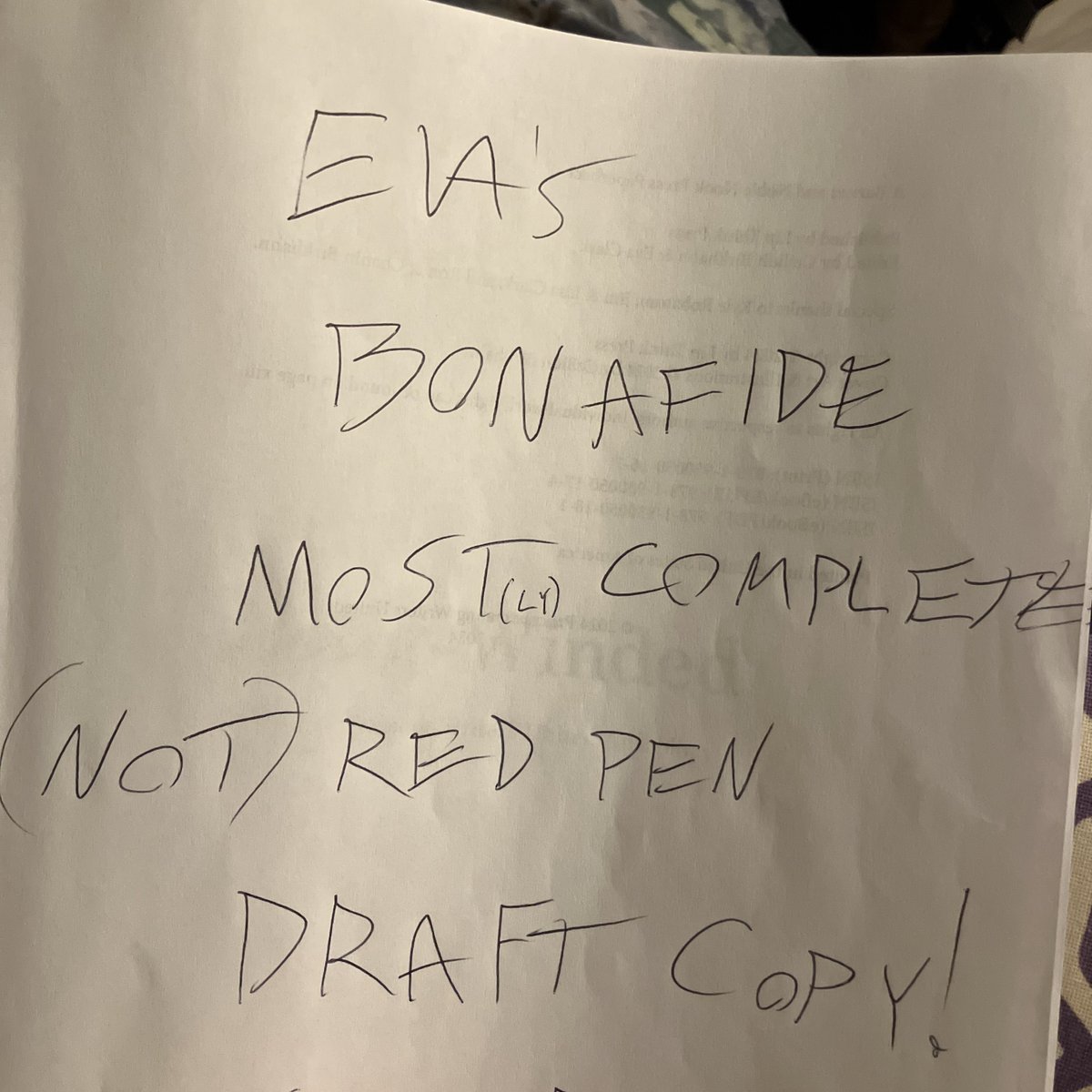 PWritersU's tweet photo. Some publications have ARCs.
Long-Winded has the extra special "EVA'S BONAFIDE MOST(ly) COMPLETE (NOT) RED PEN DRAFT COPY!"

Super limited edition; supplies already exhausted.
Learn more about the regular ol' copies here: https://t.co/Vi30qv0XXe

#litmag #writing #anthology https://t.co/dMO9vemDwr