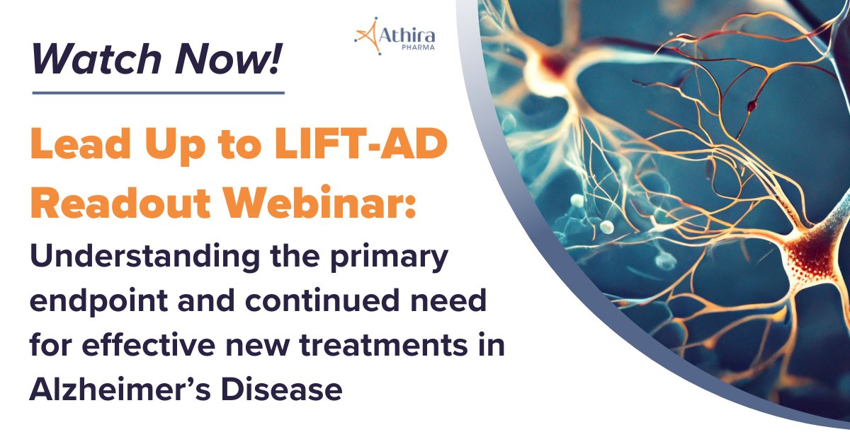 leonabioinc's tweet photo. Thank you all who joined our webinar on the LIFT-AD clinical trial and endpoints this past week!

Missed the session and interested in learning more about the trial and need for effective #Alzheimers treatments? Check out the webinar recording here: https://t.co/kqWYcdTt6o $ATHA https://t.co/zjsgE4a1Wq