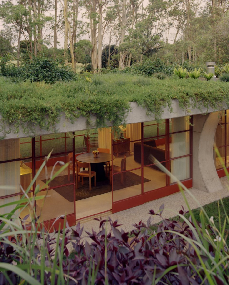 luusssso's tweet photo. Very into the warmth and natural tones of this underground Brutalist home https://t.co/8LyJj73y3e