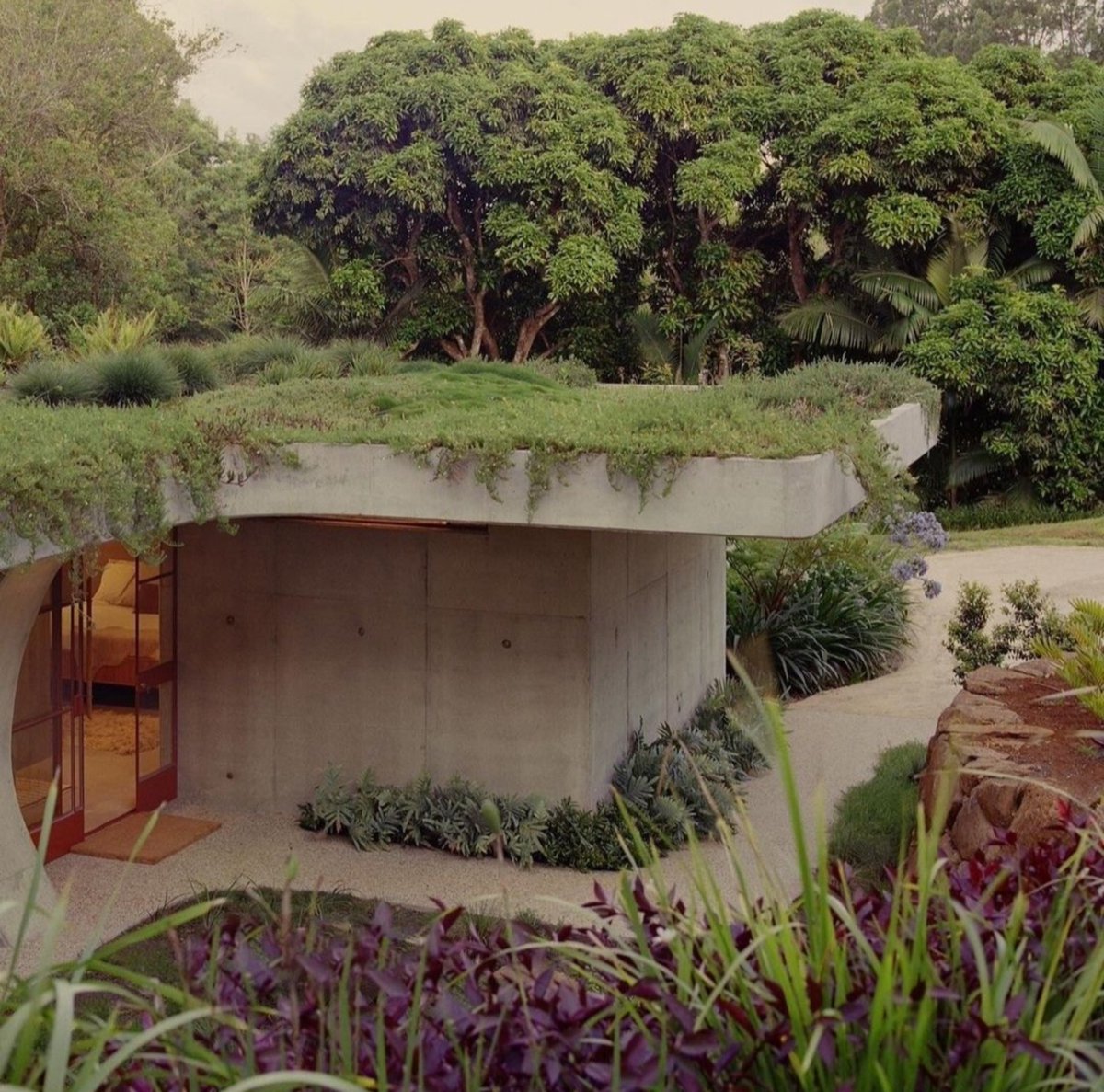 luusssso's tweet photo. Very into the warmth and natural tones of this underground Brutalist home https://t.co/8LyJj73y3e