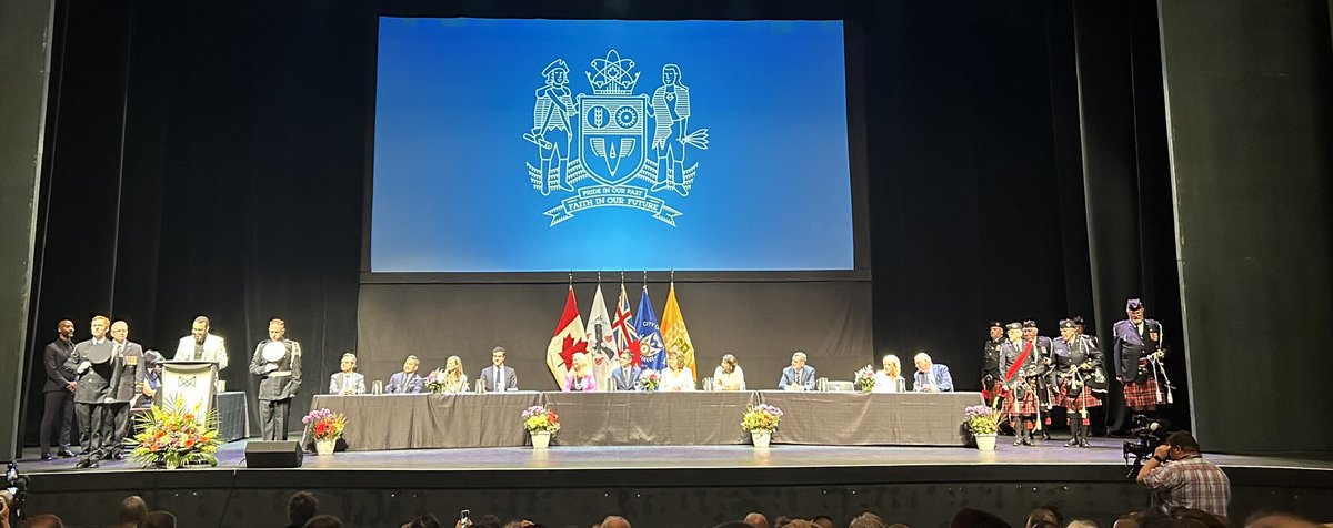 Congratulations to newly sworn in Mayor <a href="/carolynhparrish/">Mayor Carolyn Parrish</a> on behalf of the #Interfaith Council of Peel #ICP . Wonderful multifaith prayers by Imam Refaat Mohammed and Father George Ayoub and preceded by Indigenous blessing and smudging .