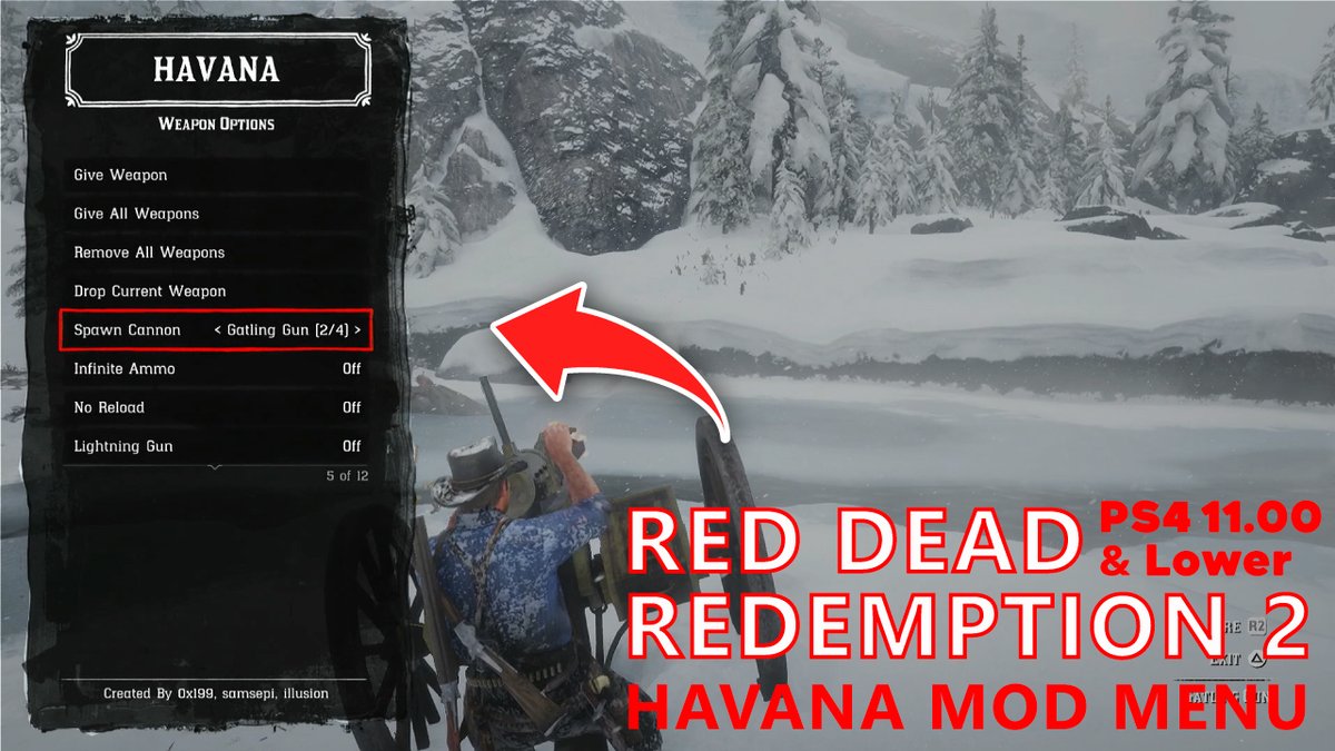 Activate Red Dead Redemption 2 Havana Mod Menu on PS4 11.00 or Lower 

youtu.be/AWjmh9uDmFQ?si… via <a href="/YouTube/">YouTube</a> 

Thanks <a href="/illusion0002/">illusion0002</a> , <a href="/0x199/">0x199</a>