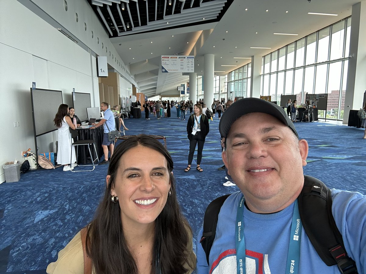 Had the pleasure of hanging this afternoon with <a href="/emmabpass/">Emma Pass - EdTechEmma</a> at <a href="/ISTEofficial/">ISTE</a>! Also had the pleasure of losing again to her in Rock, Paper, Scissors. 🪨 📄 ✂️ I’ll win in person one day… 🤦‍♂️ #ISTELive #istelive24 #iste24 #denver