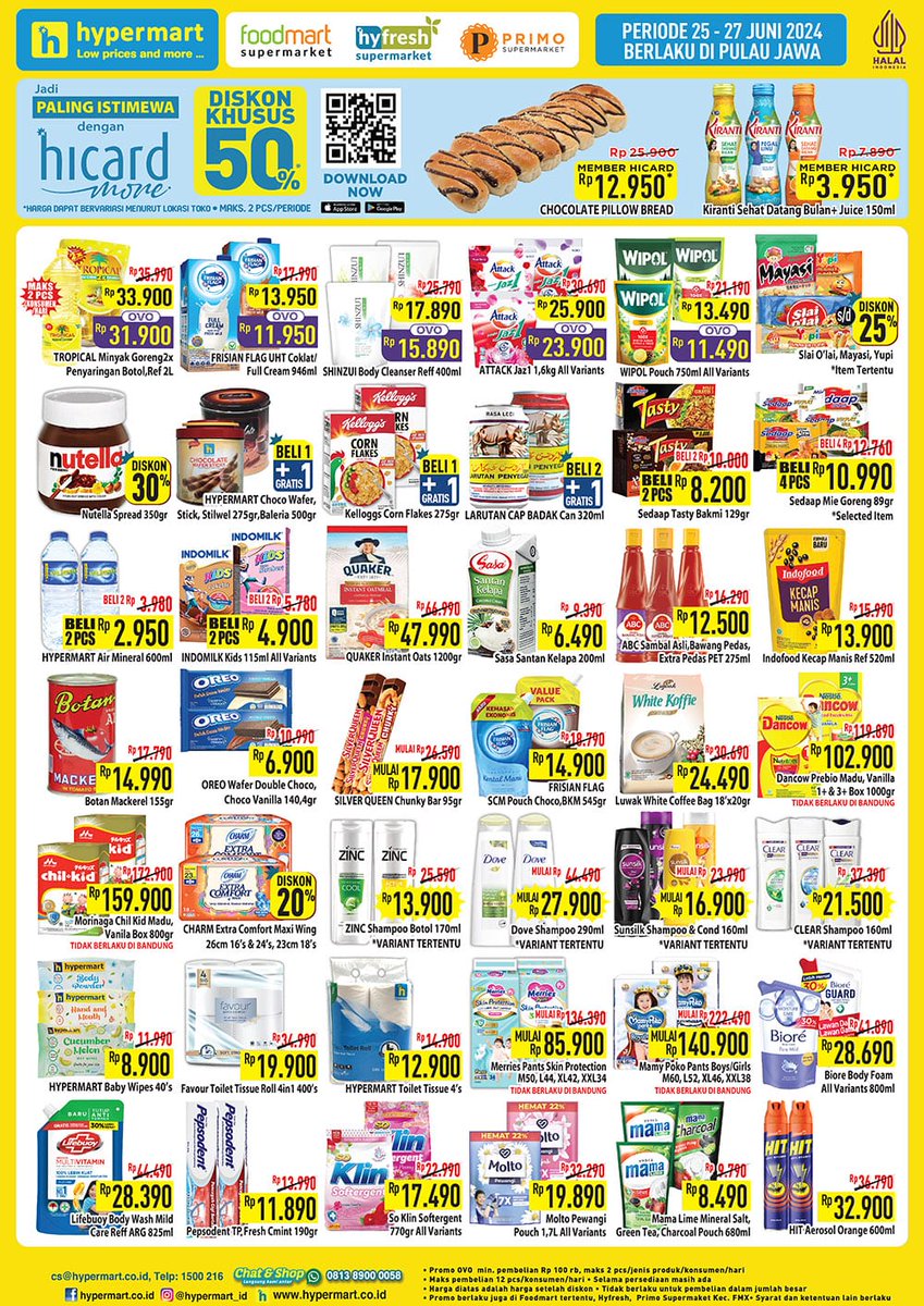promojsm's tweet image. Promo Diskon Hypermart 25-27Juni 2024
Promo Selengkapnya 👇👇
jsm-promo.com/2023/06/katalo…
#hypermart #hypermartid #hypermarthemat #HypermartLebihUntung #katalogpromosi #promojsm #jsmpromo