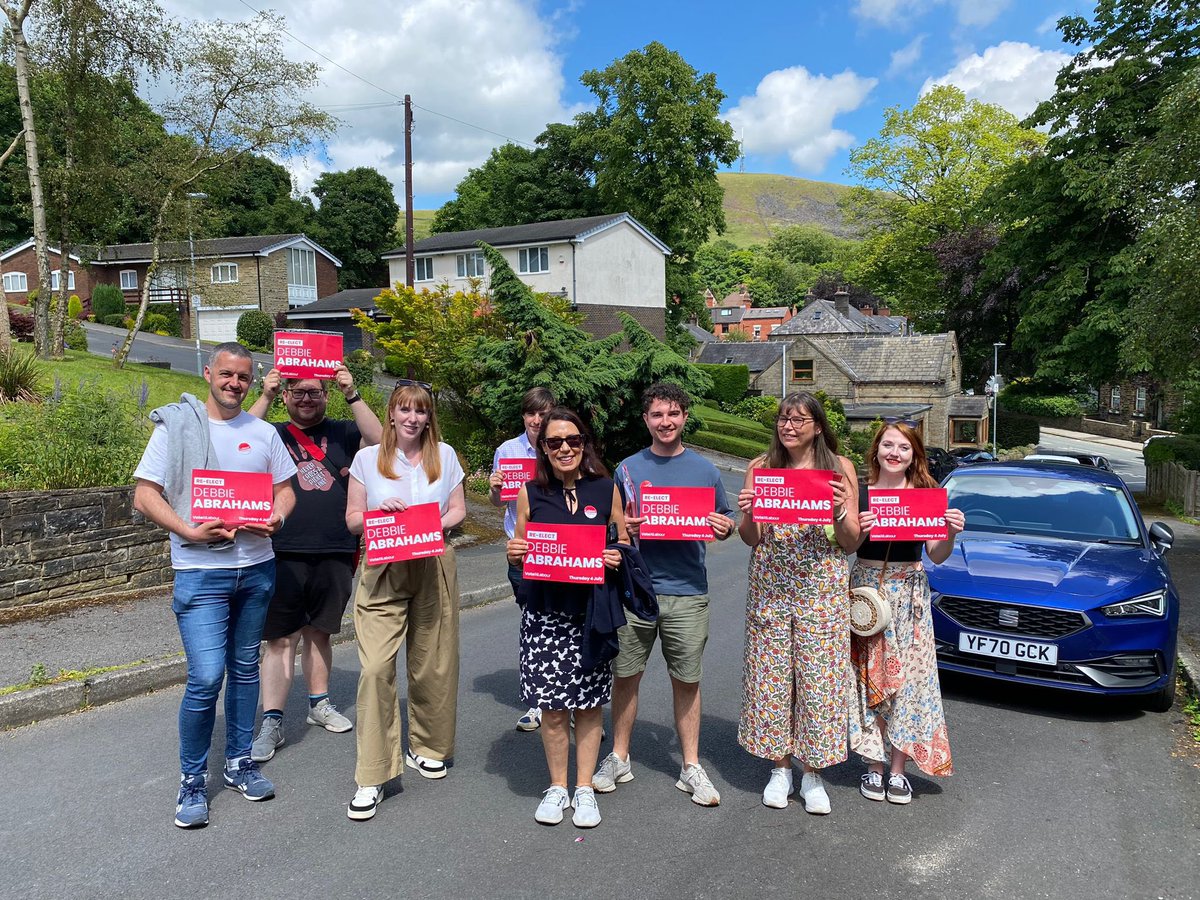 Debbie Abrahams (@debbie_abrahams) on Twitter photo It was fantastic to be joined by <a href="/AngelaRayner/">Angela Rayner</a> in #Oldham East & #Saddleworth yesterday!
It’s fair to say that 14 years of Conservative chaos has seen the North overlooked. But #Oldham and #Saddleworth matter to both me and a <a href="/UKLabour/">The Labour Party</a> Government.
If re-elected, I pledge to It was fantastic to be joined by <a href="/AngelaRayner/">Angela Rayner</a> in #Oldham East & #Saddleworth yesterday!
It’s fair to say that 14 years of Conservative chaos has seen the North overlooked. But #Oldham and #Saddleworth matter to both me and a <a href="/UKLabour/">The Labour Party</a> Government.
If re-elected, I pledge to