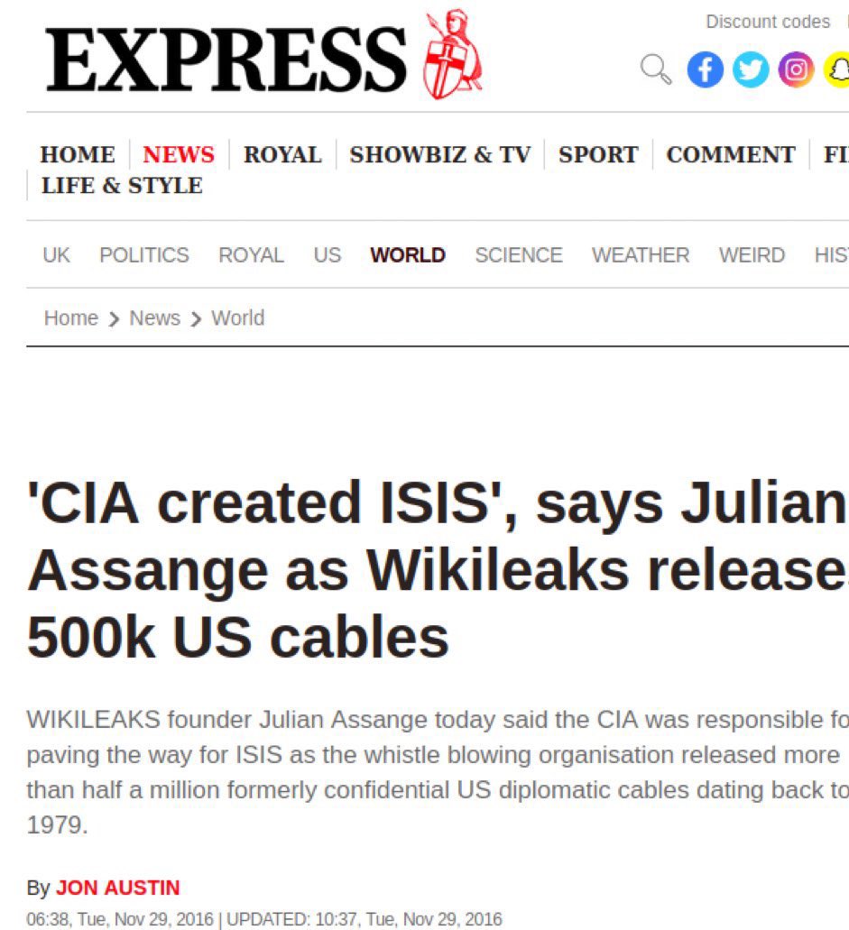 Just a friendly reminder of the reason why WikiLeaks' Julian Assange was arrested in the first place.
