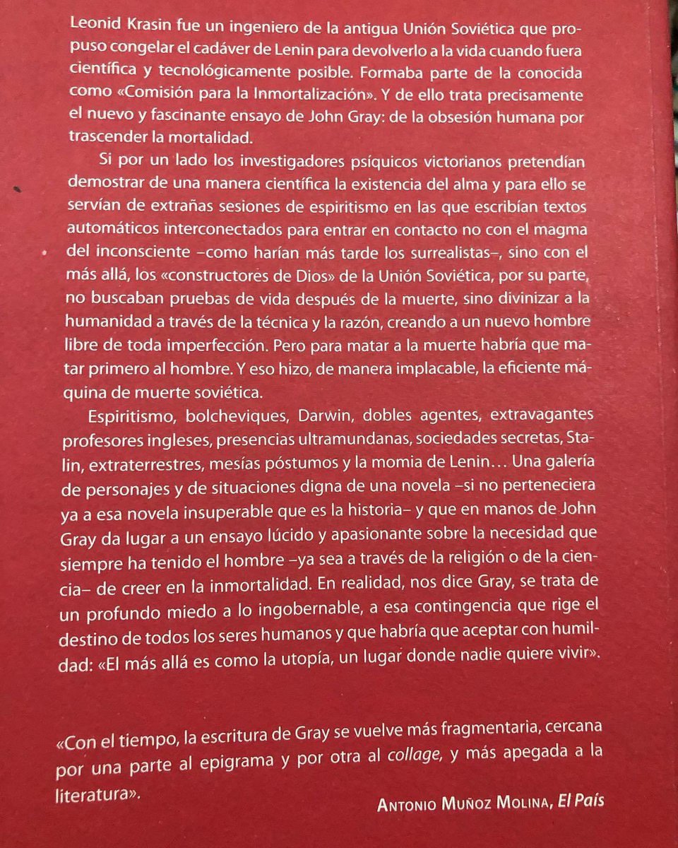 LibreriaCuarto's tweet image. La comisión para la inmortalización. La ciencia y la extraña cruzada para burlar la muerte.
2 ejemplares disponibles.
$300
#ciencia #inmortalidad #libros #libreríacdmx #libreríadecuarto
