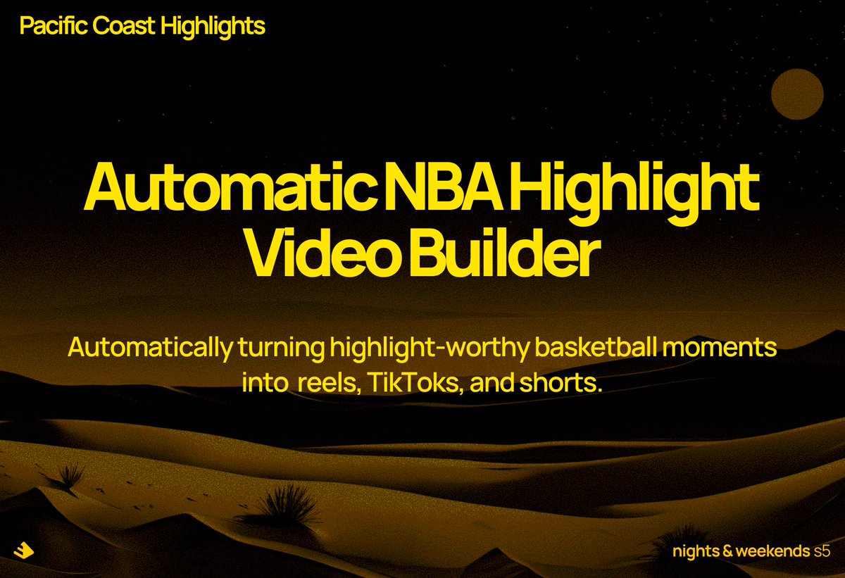 penguinsawce's tweet photo. @Arv1nd_ and I are building a basketball highlight generator!  Our system can discover cool plays, crop clips with object tracking, and auto-upload! Here's an example of what we can do https://t.co/kmLXdPH04K

#buildspace #nightsandweekends @_buildspace @_nightsweekends https://t.co/c9s9g8C1rH