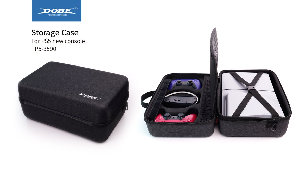Nievesma1's tweet photo. DOBE's newly designed large capacity game console storage bag is suitable for the new PS5 console (TP5-3590), which can store game controllers and controllers, effectively protecting the security of the game console.Factory stock, accept customized wholesale, OEM/ODM needs.🎮🎮🎮 https://t.co/vM9Xk55nXT