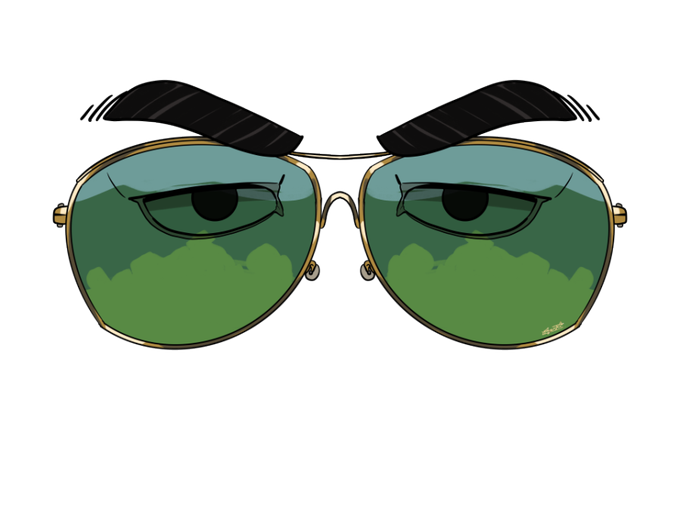 イラストのラフとかWIPをアップする時これを顔につけてね 