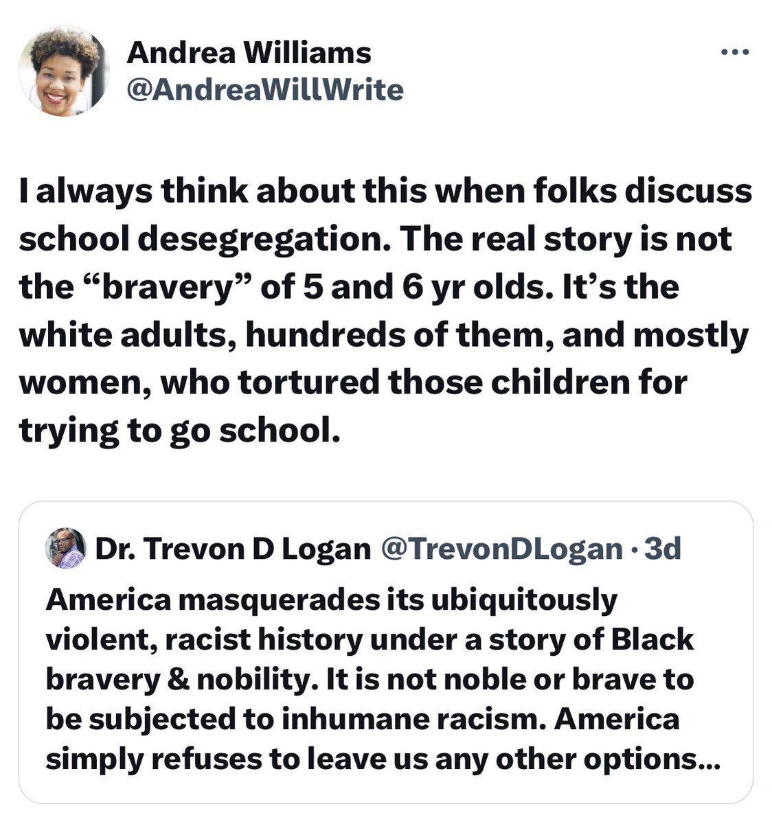 This is a reminder! 

Powerful words by Andrea 💯. 

#publicschools #publiceducation #segregation #America #antiblackness