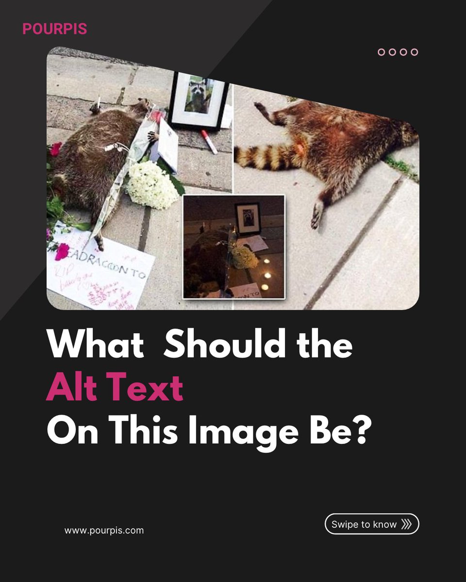 pourpis's tweet image. What should the alt text on this image be? First, you need to ask if it needs alt text. If it does, then the alt text should be clear, concise, and simple. 
#webaccessibility #WebContentAccessibilityGuidelines #WCAG #AmericansWithDisabilitiesAct #a11y