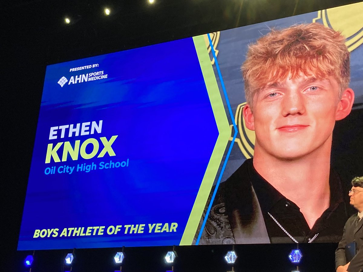 The D-10 overall athletes of the year are Milena Sciullo of Grove City and Ethen Knox of Oil City! #NWPAHSSA