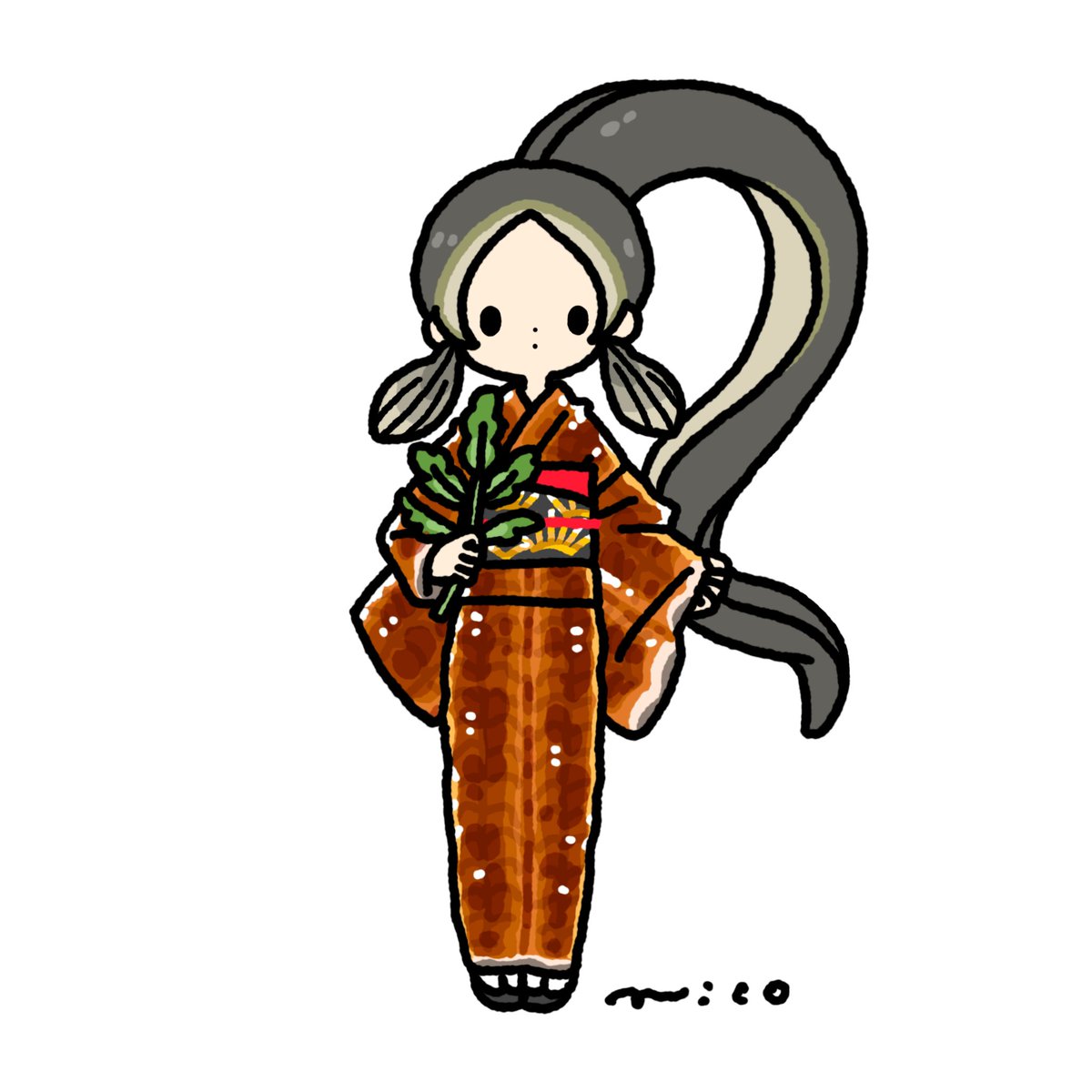 「Eel#今日は何の日#土用の丑の日 」|paricoのイラスト