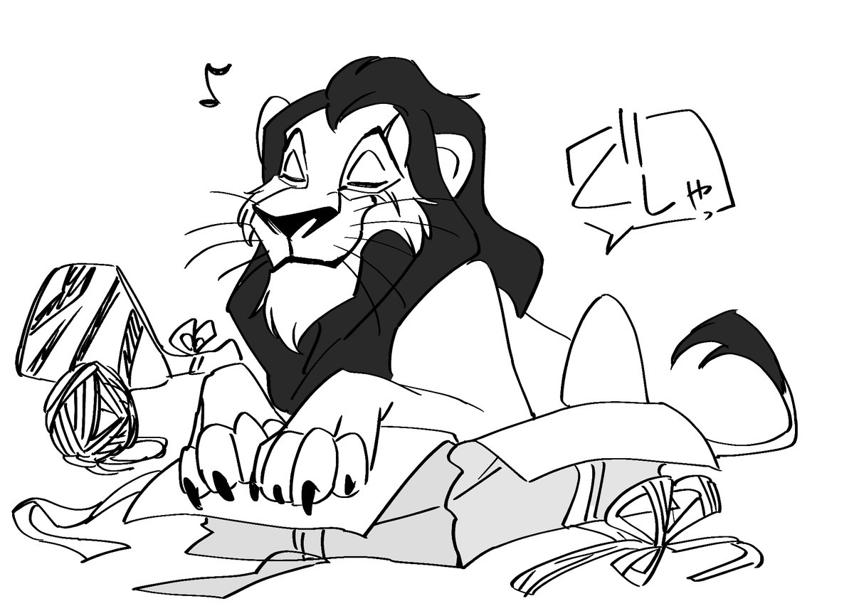 めっちゃ昔に描いたムファサとスカーの漫画