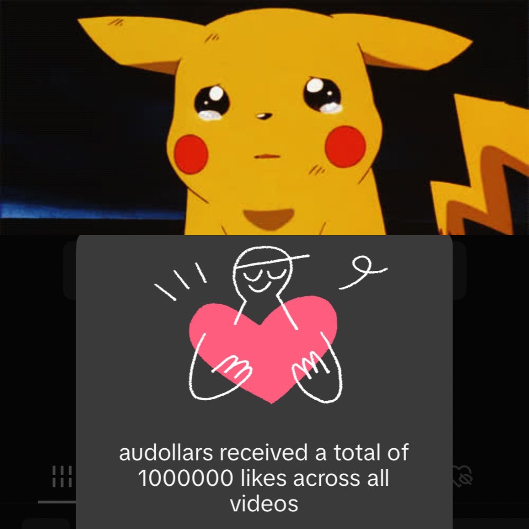Thanks for a million likes on TikTok. Ur da best 😭🫶🏽💖
