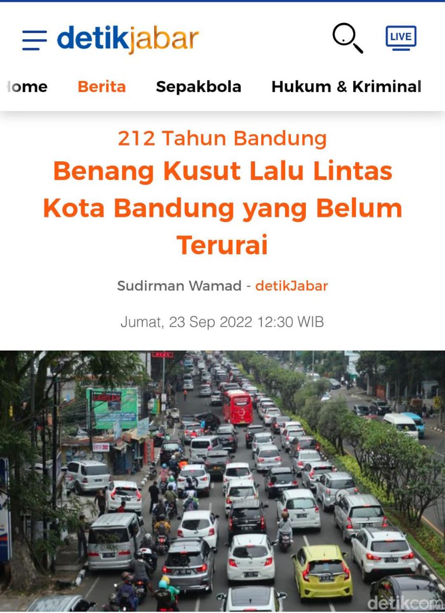 King Purwa (@bospurwa) on Twitter photo Fakta ketika <a href="/ridwankamil/">Ridwan Kamil</a> selesai menjabat WALIKOTA, Bandung jadi kota termacet se Indonesia, sampai selesai menjabat GUBERNUR pun benang kusut lalulintas kota bandung belum terurai!
LALU DIMANA LETAK IMAJINASINYA? Fakta ketika <a href="/ridwankamil/">Ridwan Kamil</a> selesai menjabat WALIKOTA, Bandung jadi kota termacet se Indonesia, sampai selesai menjabat GUBERNUR pun benang kusut lalulintas kota bandung belum terurai!
LALU DIMANA LETAK IMAJINASINYA?