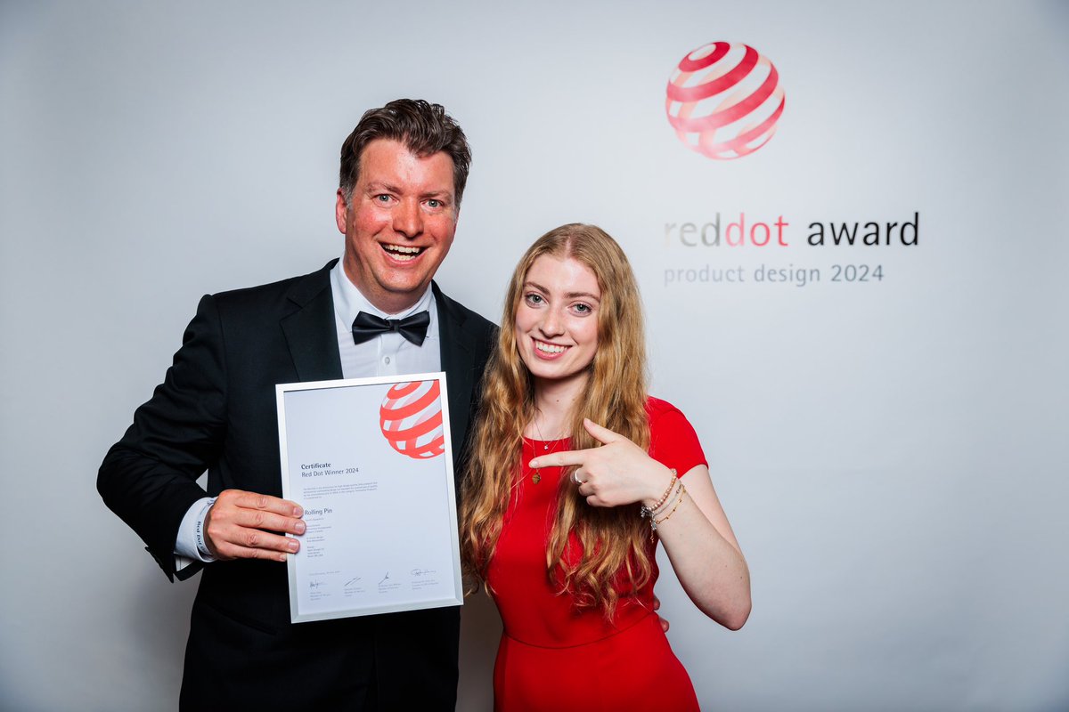On Monday, June 24th, we celebrated winning our second Red Dot Design Award for Tools4Boards Rolling Pin at the Red Dot Gala in Essen. Thank you Red Dot founder and CEO Peter Zec for hosting such an amazing event!  #innovativeproduct #reddotgala #reddot #reddotaward