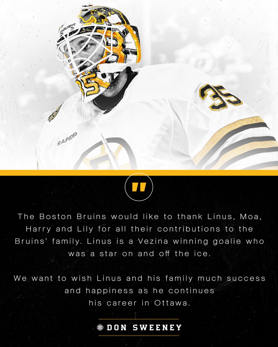 NHLBruins's tweet photo. A statement from #NHLBruins GM Don Sweeney. https://t.co/Nm9pmj8UwJ