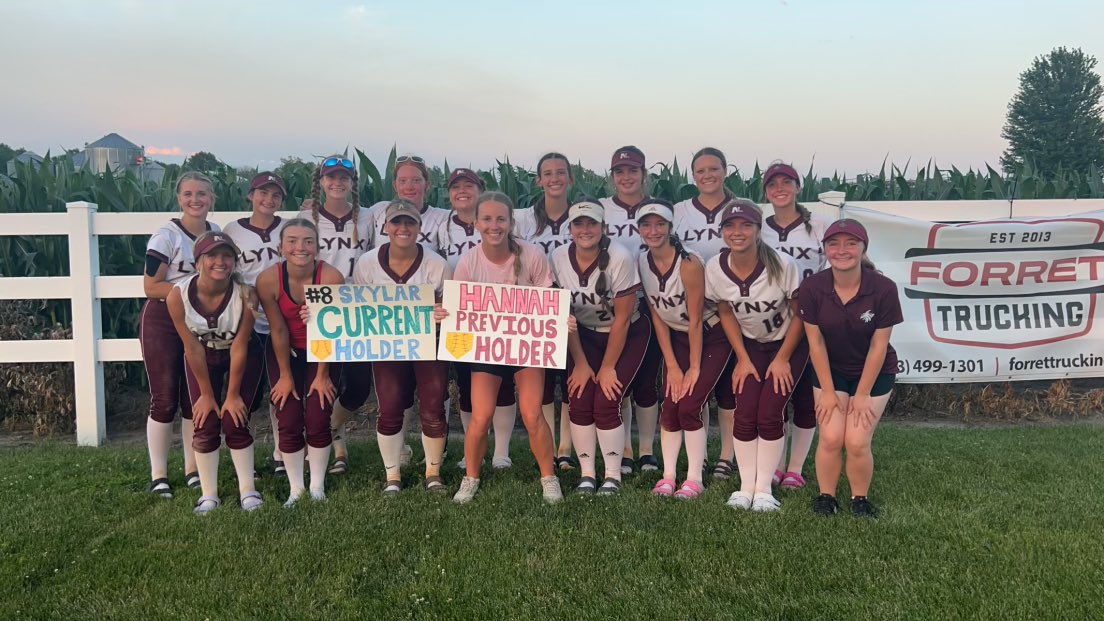 North Linn Softball (@nllynxsoftball) on Twitter photo Big numbers! And a broken record. Skylar hits more big milestones and surpasses coach <a href="/h_bridgewater1/">Hannah Bridgewater</a> as the all time runs leader at North Linn. Hannah’s record 276 runs scored. <a href="/skylarbenesh8/">Skylar Benesh</a> has now scored 283. <a href="/kylie_munson/">kylie</a> hits 250 K!!
<a href="/jtlinder/">Jeff Linder</a> <a href="/IGHSAU/">IGHSAU</a> <a href="/linnnewssports/">Linn News Sports</a> Big numbers! And a broken record. Skylar hits more big milestones and surpasses coach <a href="/h_bridgewater1/">Hannah Bridgewater</a> as the all time runs leader at North Linn. Hannah’s record 276 runs scored. <a href="/skylarbenesh8/">Skylar Benesh</a> has now scored 283. <a href="/kylie_munson/">kylie</a> hits 250 K!!
<a href="/jtlinder/">Jeff Linder</a> <a href="/IGHSAU/">IGHSAU</a> <a href="/linnnewssports/">Linn News Sports</a>